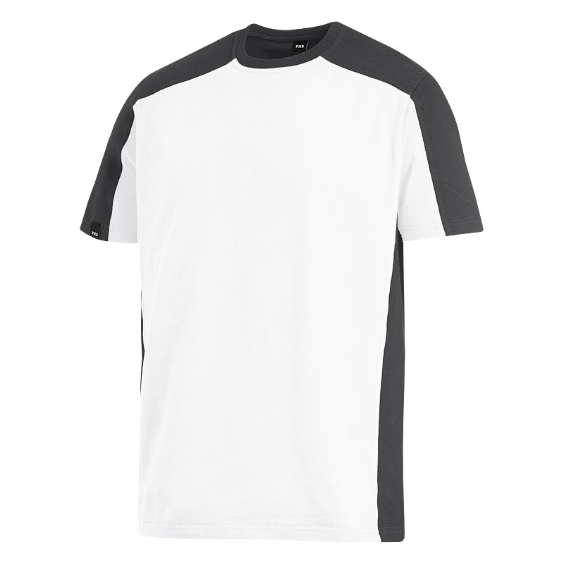 FHB MARC T-Shirt tweekleurig Wit-Antraciet - Witte Raaf Bedrijfskleding